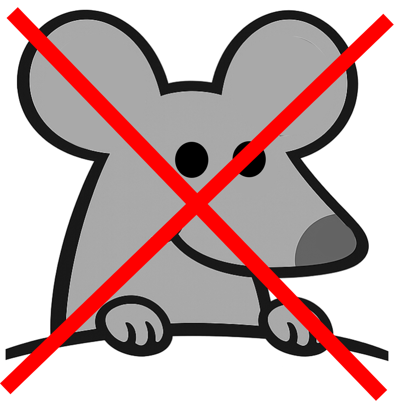 Mouse crossed out